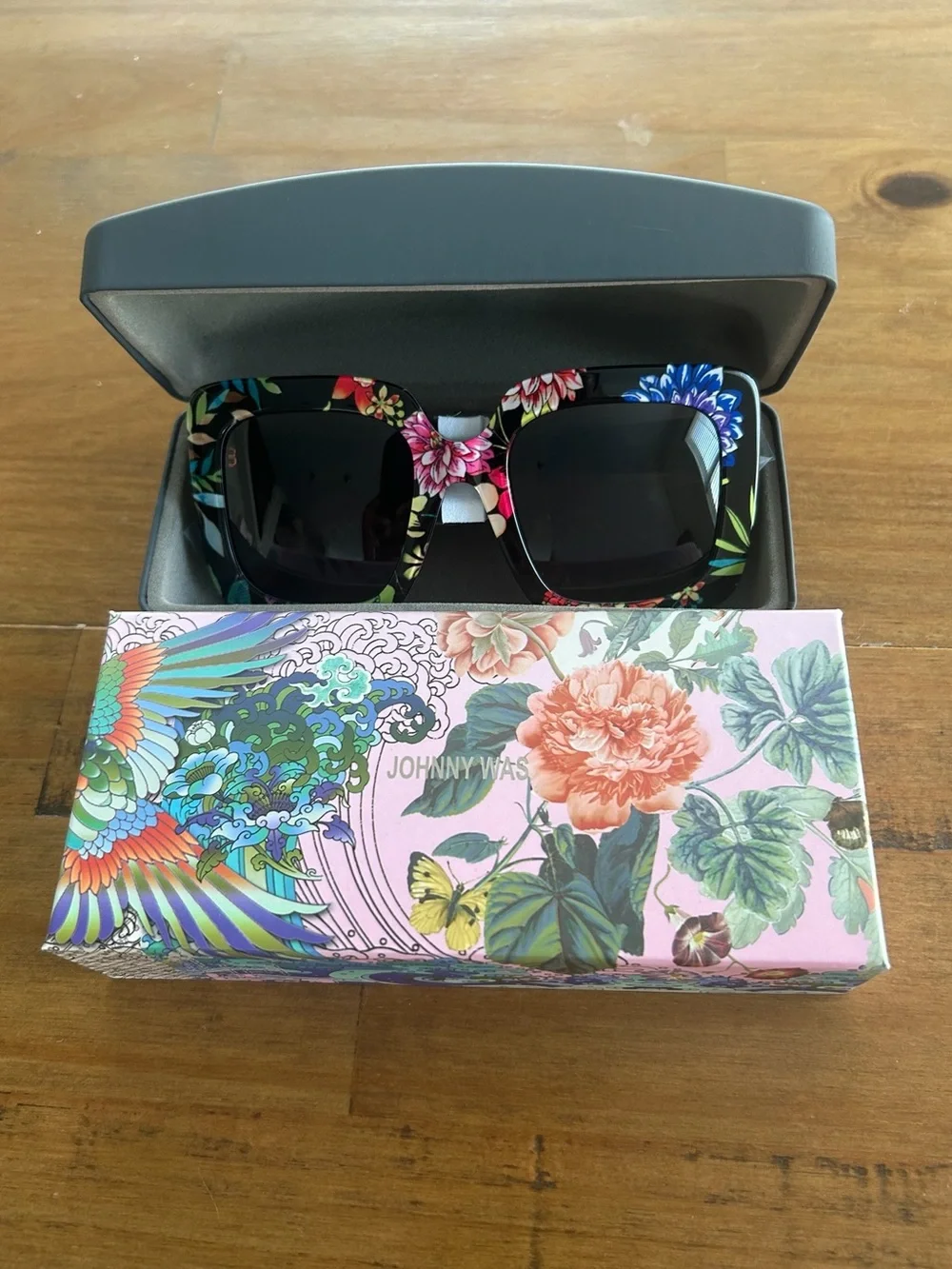 Johnny Was Sutton Floral Print Oversized Square Sunglasses NWT - Picture 6 of 12